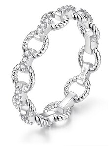 Ékszerkirály Ezüst gyűrű, lánc formájú, 6-os méret