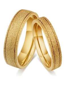 Ékszerkirály Női karikagyűrű, rozsdamentes acél, aranyszínű, 5-ös méret