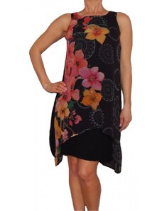 Desigual ruha fekete virágos Vest Tamara (XS)