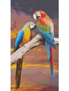 PIXELHOBBY Pixel szett 24 normál alaplappal, színekkel, papagájok (824018)