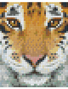 PIXELHOBBY Pixel szett 1 normál alaplappal, színekkel, tigris (801314)