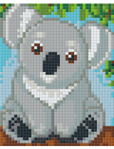 PIXELHOBBY Pixel szett 1 normál alaplappal, színekkel, koala (801354)