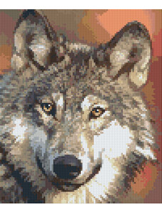 PIXELHOBBY Pixel szett 6 normál alaplappal, színekkel, farkas (806089)