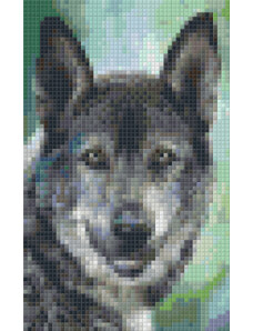 PIXELHOBBY Pixel szett 2 normál alaplappal, színekkel, farkas (802096)