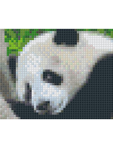 PIXELHOBBY Pixel szett 1 normál alaplappal, színekkel, panda (801308)