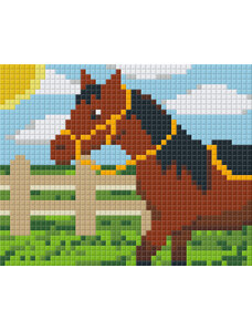 PIXELHOBBY Pixel szett 1 normál alaplappal, színekkel, ló (801250)