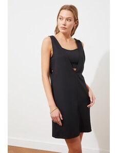 Trendyol fekete gallér részletes ruha