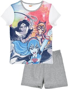 DC COMICS Szürke-fehér lány pizsama - DC Super Hero Girls