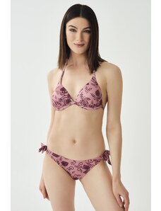 Dagi halvány rózsaszín fűzős brazil bikini alsó