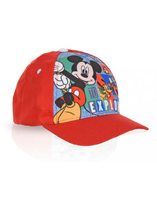 Disney Mickey gyerek baseball sapka, 52 cm, piros, Kaladra fel!