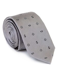 Mintás selyem nyakkendő Wittchen, ezüst, selyem
