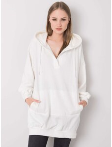 BASIC Fehér női hosszabb pulóver EM-BL-ES-21-528.12X-white