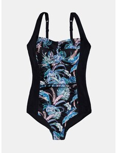 Blue-black floral one-piece swimwear DORINA - Women