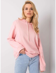 BASIC Világosrózsaszín női pulóver kapucnival EM-BL-ES-21-525.10-pink