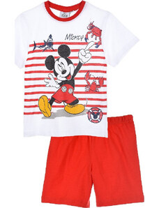 DISNEY Piros-fehér fiús pizsama - Mickey egér