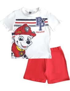 BASIC Piros-fehér fiús pizsama: Mancs Őrjárat Marshall