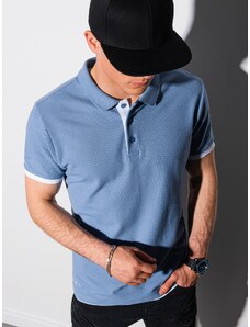 Ombre Clothing Férfi alap póló Aron kék S1382