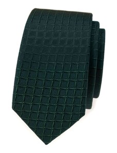 Avantgard Sötétzöld keskeny nyakkendő rácsmintával