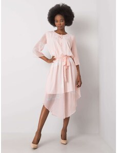 BASIC Női púderszínű mintás ruha LK-SK-508085.77P-pink