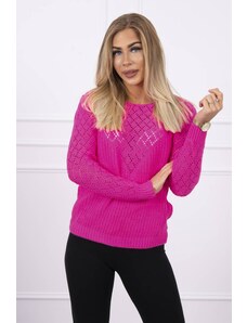 Kesi Átdolgozott pulóver rózsaszín neon