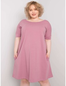 BASIC Rózsaszín női bő ruha RV-SK-6639.02X-pink