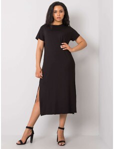 Fekete női basic midi ruha RV-SK-6637.13X-black
