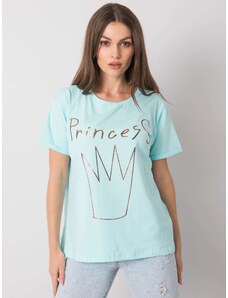 FANCY Menta színű női póló Princess mintával -FA-TS-7121.88P-mint