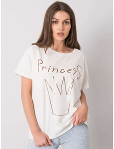 FANCY Krémszínű női póló Princess mintával -FA-TS-7121.88P-ecru
