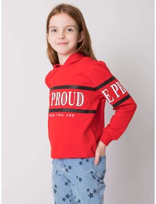 BASIC Piros lányka pulóver mintával - TY-BL-16351.94-red