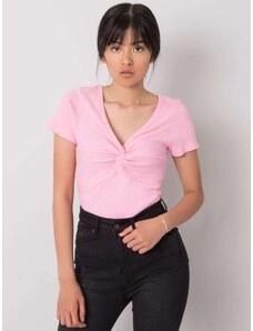 BASIC Női rózsaszín póló keresztezéssel CA-BZ-5800.15P-pink