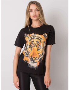 BASIC Fekete női póló tigris mintával HB-TS-3063.97-black