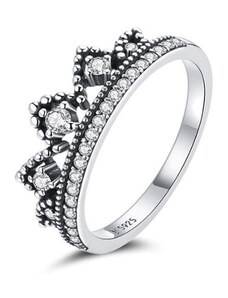 Ékszerkirály Ezüst gyűrű, korona, 8-as méret