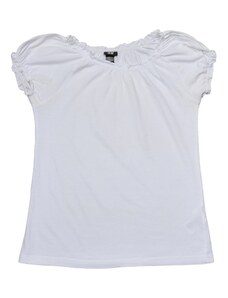 Lány póló, húzott ujjú, fehér, kis hibás, 14 éves méret, H&M