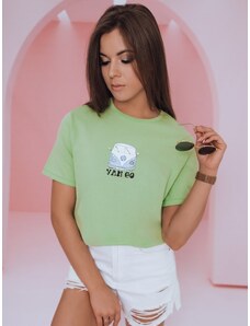 BASIC Zöld női póló VAN GO felirattal RY1823 nyomtatással