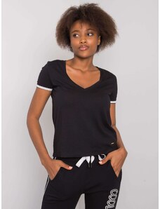 BASIC Fekete női póló V alakú nyakkivágással TW-TS-G-049-1.80P-black