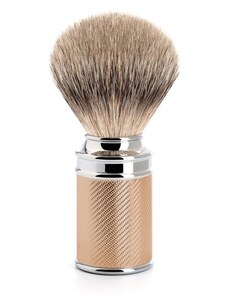 Mühle Shaving brush from MÜHLE, silvertip badger, handle material chrome-rose gold plated metal