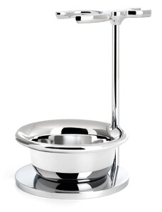 Mühle Stand with bowl for shaving set from MÜHLE, chrome-plated