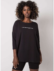 BASIC Fekete nők póló felirat EM-BZ-114-B.24-black
