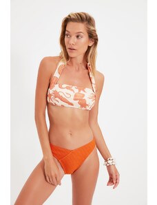 Trendyol Orange V Vágott Texturált Bikini alsó