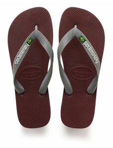 Havaianas Brasil Logo flip-flop papucs, bordó