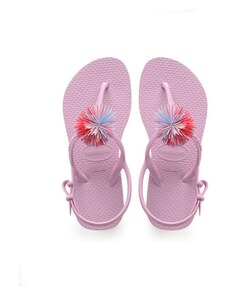 Havaianas Gyerek Freedom Sl Pom-pom flip-flop papucs, rózsaszín
