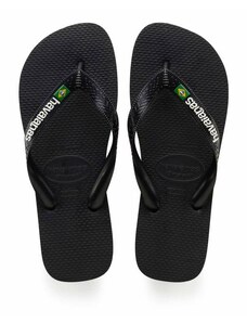 Havaianas Brasil Logo flip-flop papucs, fekete