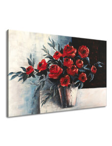 Gario Kézzel festett kép Rózsa a vázában Méret: 120 x 80 cm