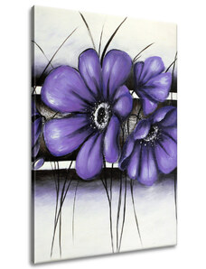 Gario Kézzel festett kép Titokzatos lila pipacs Méret: 70 x 100 cm