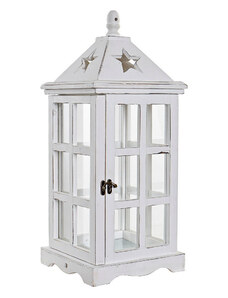 фенер DKD Home Decor Fehér Kristály Fenyő (21 x 21 x 51 cm)