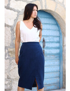 Lotika Linen wrap midi skirt Premium collection
