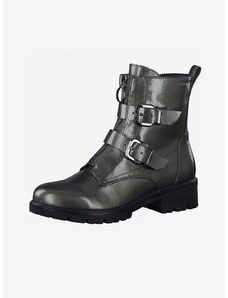Dark grey ankle boots with buckles by Tamaris - Ladies