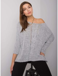 Fashionhunters OCH BELLA Grey oversized sweater