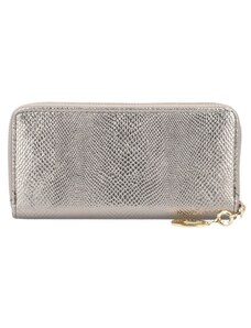 Mochila Női pénztárca 19,5 cm - Bronz, kígyóbőr mintás