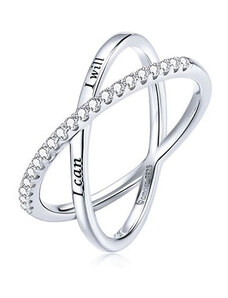 Ékszerkirály Női gyűrű, ezüst, dupla, 6-os méret